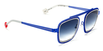 Sabine Be® Be Boyish Hole Sun SB Be Boyish Hole Sun 499 52 - Majorelle Blue Perforated Satin / Polished Palladium Sunglasses