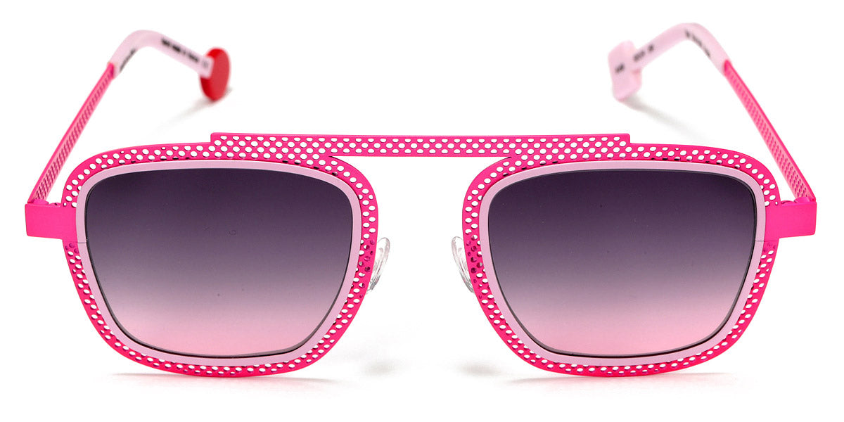 Sabine Be® Be Boyish Hole Sun SB Be Boyish Hole Sun 658 52 - Neon Pink Perforated Satin / Pastel Pink Satin Sunglasses