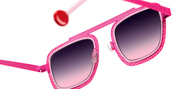 Sabine Be® Be Boyish Hole Sun SB Be Boyish Hole Sun 658 52 - Neon Pink Perforated Satin / Pastel Pink Satin Sunglasses