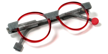 Sabine Be® Be Clever SB Be Clever 618 50 - Shiny Translucent Red / Matt Marbled Mouse Gray Eyeglasses