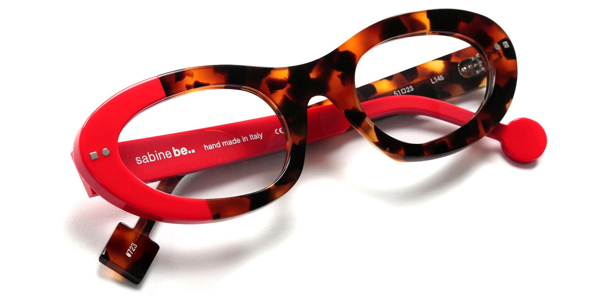 Sabine Be® Be Gaga SB Be Gaga 723 51 - Shiny Fawn Tortoiseshell / Shiny Red Eyeglasses