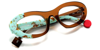 Sabine Be® Be Gaga SB Be Gaga 725 51 - Shiny Cognac Translucent / Turquoise Marbled Matte Eyeglasses