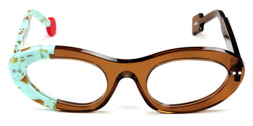 Sabine Be® Be Gaga SB Be Gaga 725 51 - Shiny Cognac Translucent / Turquoise Marbled Matte Eyeglasses