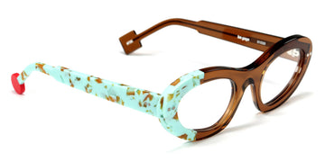 Sabine Be® Be Gaga SB Be Gaga 725 51 - Shiny Cognac Translucent / Turquoise Marbled Matte Eyeglasses