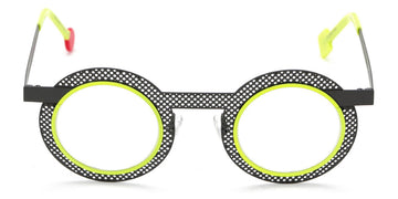 Sabine Be® Be Gipsy Hole SB Be Gipsy Hole 498 43 - Perforated Satin Taupe / Neon Yellow Satin Eyeglasses