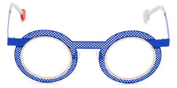 Sabine Be® Be Gipsy Hole SB Be Gipsy Hole 499 43 - Majorelle Blue Perforated Satin / Polished Palladium Eyeglasses