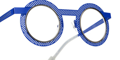 Sabine Be® Be Gipsy Hole SB Be Gipsy Hole 499 43 - Majorelle Blue Perforated Satin / Polished Palladium Eyeglasses