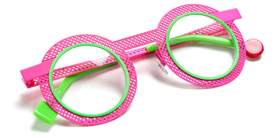 Sabine Be® Be Gipsy Hole SB Be Gipsy Hole 504 43 - Neon Pink Perforated Satin / Neon Green Satin Eyeglasses