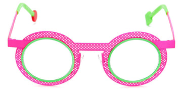 Sabine Be® Be Gipsy Hole SB Be Gipsy Hole 504 43 - Neon Pink Perforated Satin / Neon Green Satin Eyeglasses