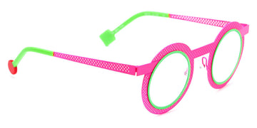 Sabine Be® Be Gipsy Hole SB Be Gipsy Hole 504 43 - Neon Pink Perforated Satin / Neon Green Satin Eyeglasses