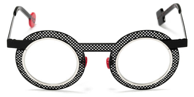 Sabine Be® Be Gipsy Hole SB Be Gipsy Hole black09 43 - Black Lacquered Perforated / Polished Palladium Eyeglasses