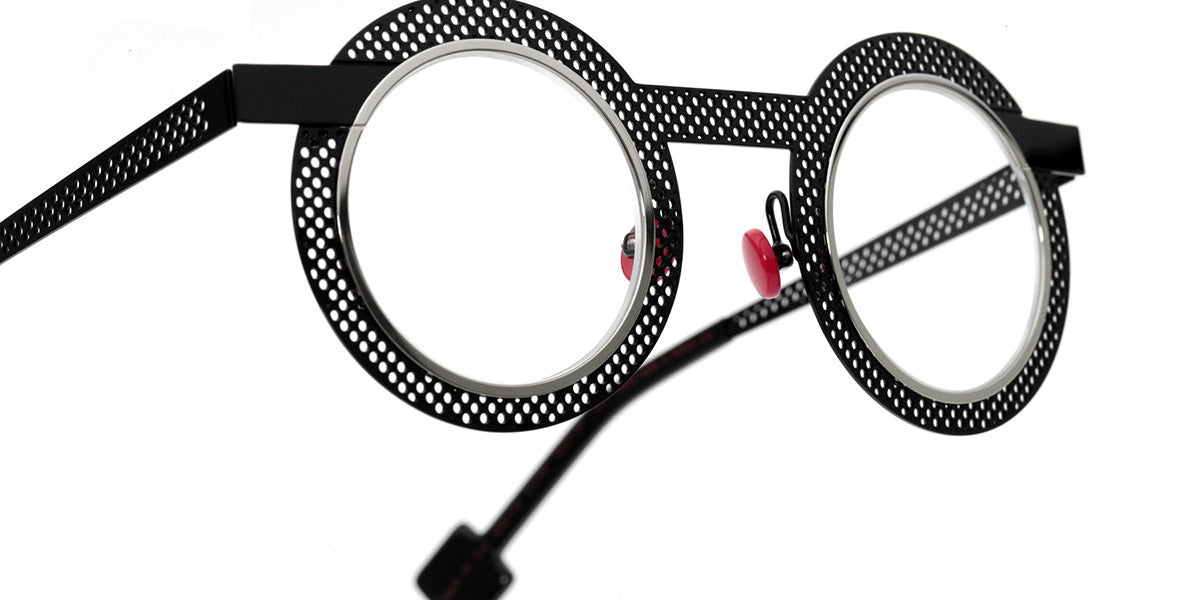 Sabine Be® Be Gipsy Hole SB Be Gipsy Hole black09 43 - Black Lacquered Perforated / Polished Palladium Eyeglasses