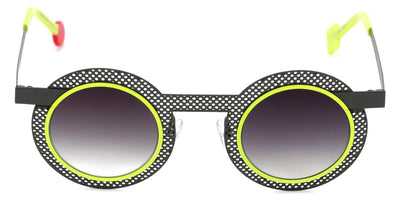 Sabine Be® Be Gipsy Hole Sun SB Be Gipsy Hole Sun 498 43 - Perforated Satin Taupe / Neon Yellow Satin Sunglasses