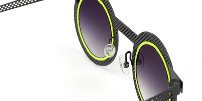 Sabine Be® Be Gipsy Hole Sun SB Be Gipsy Hole Sun 498 43 - Perforated Satin Taupe / Neon Yellow Satin Sunglasses