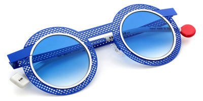 Sabine Be® Be Gipsy Hole Sun SB Be Gipsy Hole Sun 499 43 - Majorelle Blue Perforated Satin / Polished Palladium Sunglasses