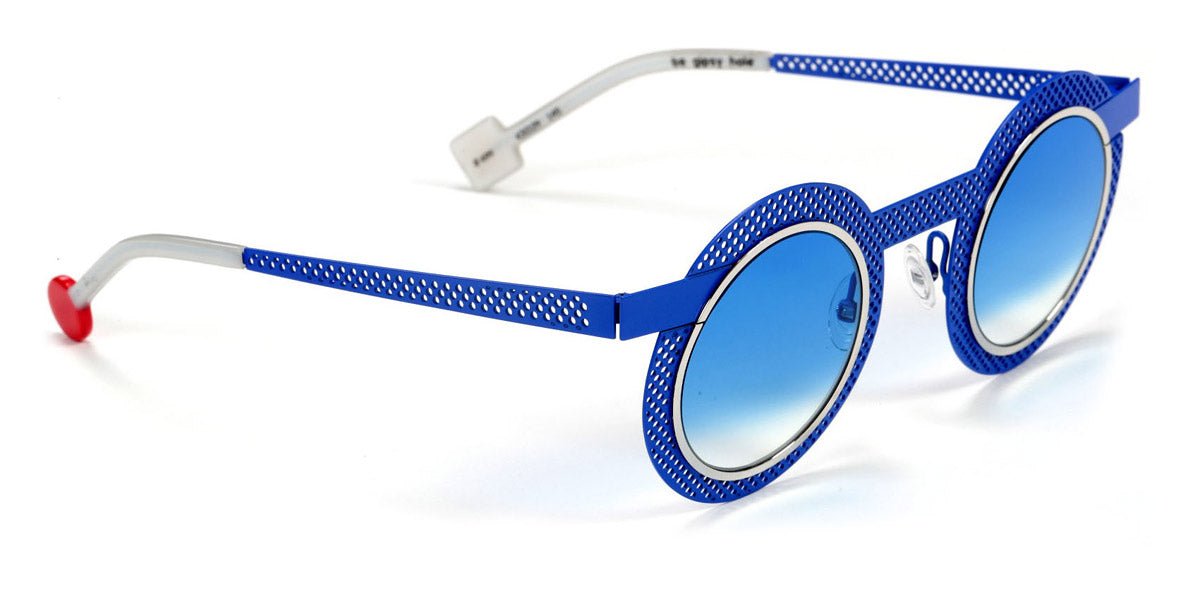 Sabine Be® Be Gipsy Hole Sun SB Be Gipsy Hole Sun 499 43 - Majorelle Blue Perforated Satin / Polished Palladium Sunglasses