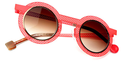 Sabine Be® Be Gipsy Hole Sun SB Be Gipsy Hole Sun 500 43 - Satin Neon Orange Perforated / Polished Rose Gold Sunglasses