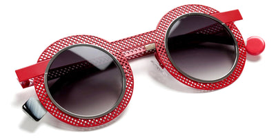 Sabine Be® Be Gipsy Hole Sun SB Be Gipsy Hole Sun 503 43 - Satin Red Perforated / Polished Palladium Sunglasses