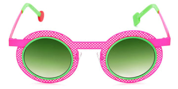 Sabine Be® Be Gipsy Hole Sun SB Be Gipsy Hole Sun 504 43 - Neon Pink Perforated Satin / Neon Green Satin Sunglasses