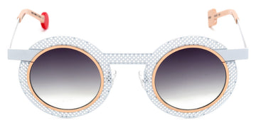 Sabine Be® Be Gipsy Hole Sun SB Be Gipsy Hole Sun 505 43 - Satin White Perforated / Polished Rose Gold Sunglasses