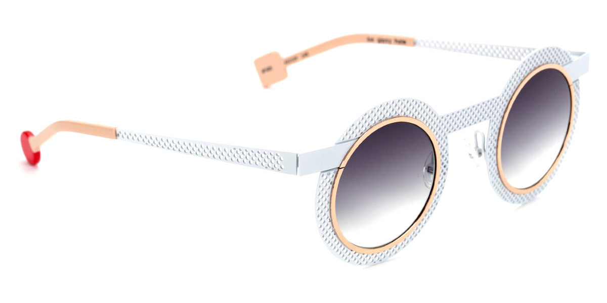 Sabine Be® Be Gipsy Hole Sun SB Be Gipsy Hole Sun 505 43 - Satin White Perforated / Polished Rose Gold Sunglasses