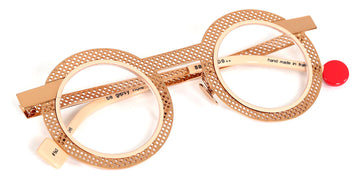 Sabine Be® Be Gipsy Hole SB Be Gipsy Hole 563 43 - Polished Rose Gold Perforated / Shiny Nude Eyeglasses