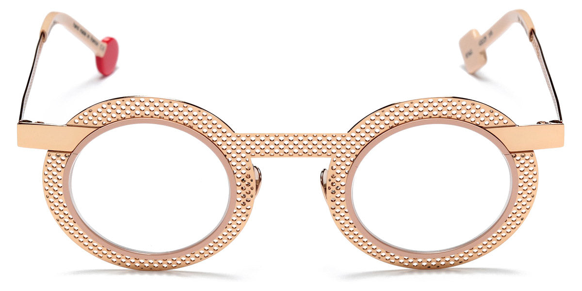 Sabine Be® Be Gipsy Hole SB Be Gipsy Hole 563 43 - Polished Rose Gold Perforated / Shiny Nude Eyeglasses