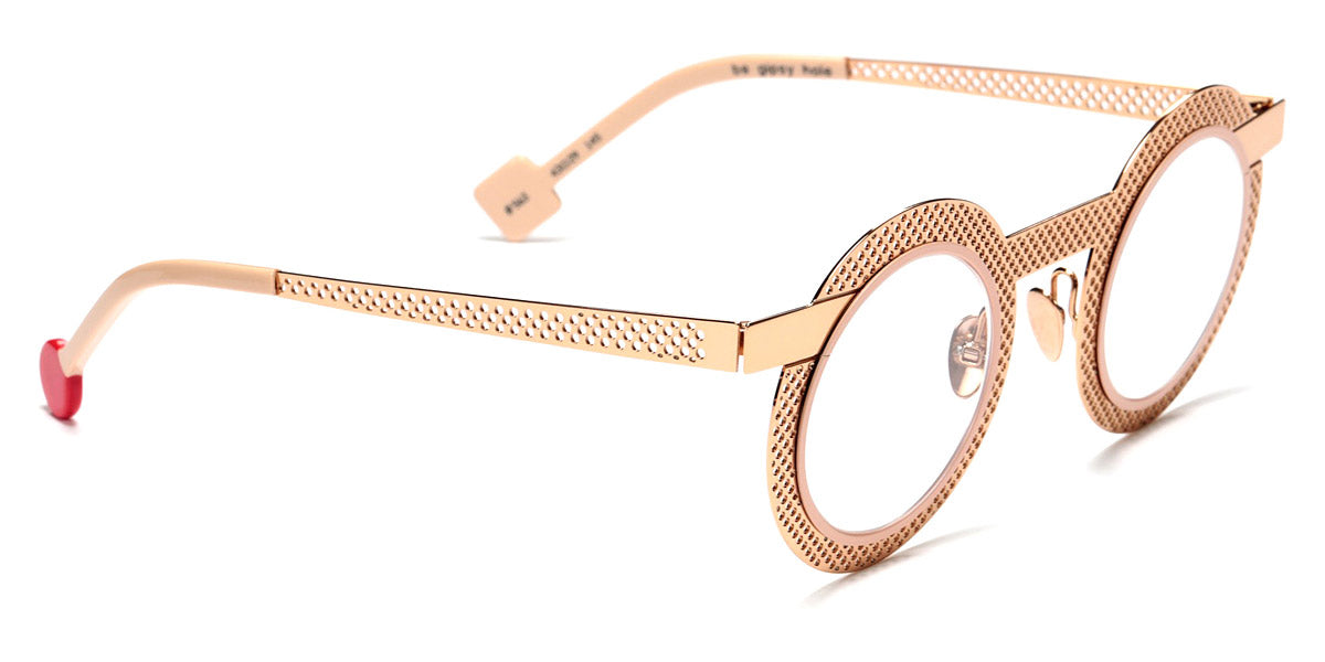 Sabine Be® Be Gipsy Hole SB Be Gipsy Hole 563 43 - Polished Rose Gold Perforated / Shiny Nude Eyeglasses