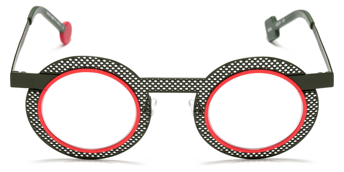 Sabine Be® Be Gipsy Hole SB Be Gipsy Hole 564 43 - Satin Khaki Perforated / Neon Orange Satin Eyeglasses