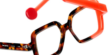 Sabine Be® Be Glossy SB Be Glossy 729 51 - Shiny Tawny Tortoiseshell / Shiny Miami Neon Orange Eyeglasses