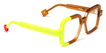 Sabine Be® Be Glossy SB Be Glossy 734 51 - Shiny Cognac Opal / Shiny Neon Yellow Eyeglasses