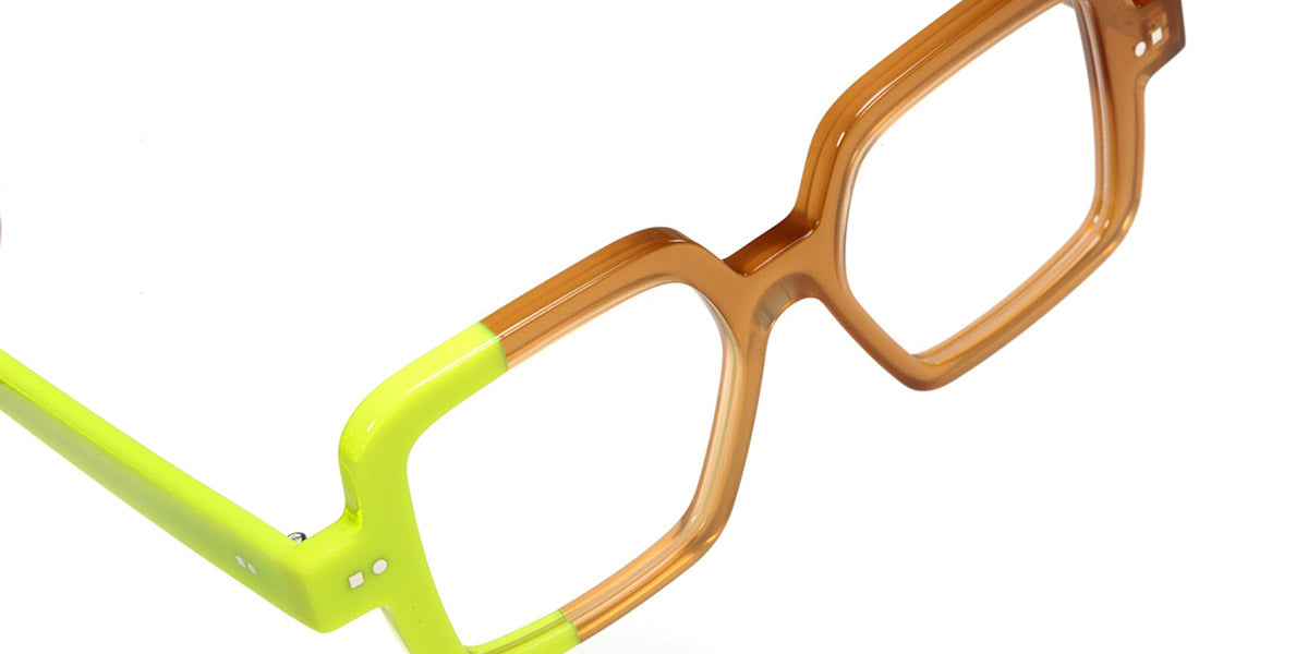 Sabine Be® Be Glossy SB Be Glossy 734 51 - Shiny Cognac Opal / Shiny Neon Yellow Eyeglasses