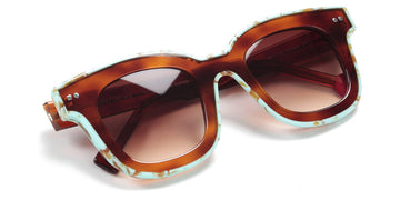 Sabine Be® Be Idol Line Sun SB Be Idol Line Sun 484 48 - Shiny Blond Tortoise / Shiny Marbled Turquoise Sunglasses