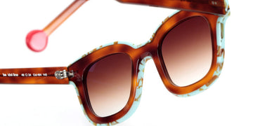 Sabine Be® Be Idol Line Sun SB Be Idol Line Sun 484 48 - Shiny Blond Tortoise / Shiny Marbled Turquoise Sunglasses