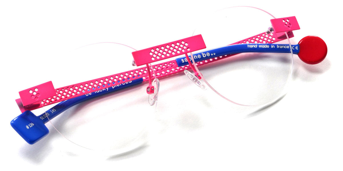 Sabine Be® Be Lucky Pierced SB Be Lucky Pierced 126 51 - Satin Neon Pink Eyeglasses