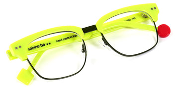 Sabine Be® Be Master Square SB Be Master Square 550 52 - Satin Neon Yellow / Satin Khaki Eyeglasses