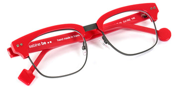 Sabine Be® Be Master Square SB Be Master Square 552 52 - Shiny Red / Satin Taupe Eyeglasses