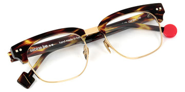 Sabine Be® Be Master Square SB Be Master Square 554 52 - Shiny Dark Veined Tortoiseshell / Polished Pale Gold Eyeglasses