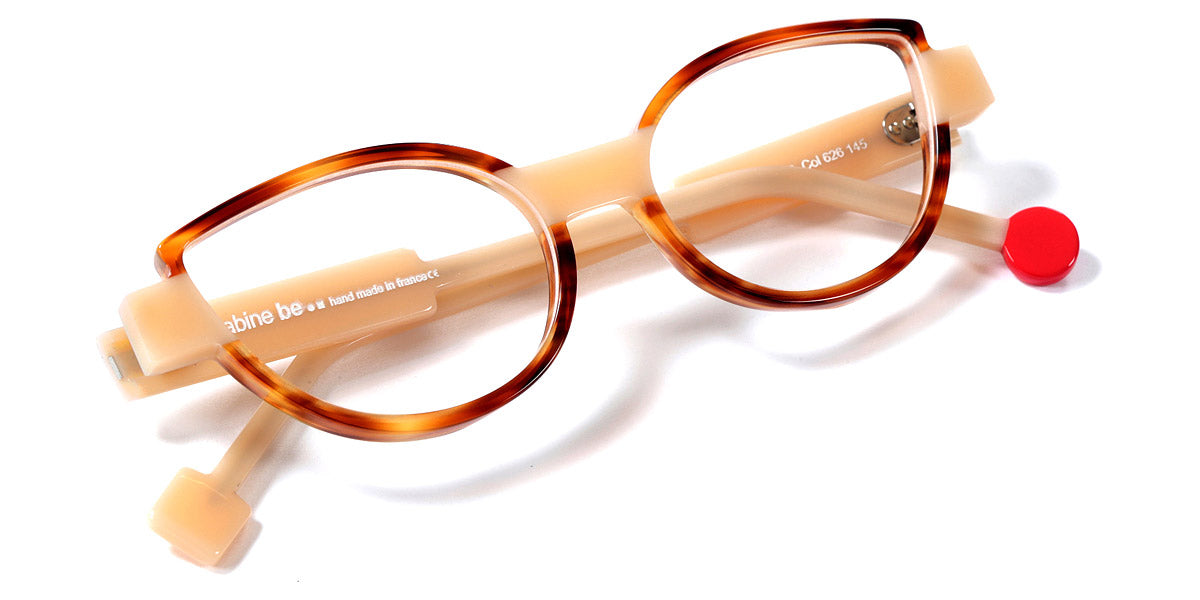 Sabine Be® Be Mine SB Be Mine 626 53 - Shiny Blonde Veined Tortoiseshell / Shiny Peach Eyeglasses