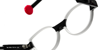 Sabine Be® Be Mine SB Be Mine 705 53 - Shiny White / Shiny Black Eyeglasses