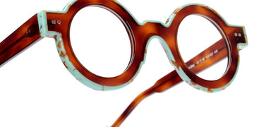 Sabine Be® Be Pop Line SB Be Pop Line 523 41 - Shiny Blond Tortoise / Shiny Marbled Turquoise Eyeglasses