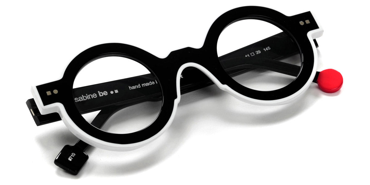 Sabine Be® Be Pop Line SB Be Pop Line 710 41 - Shiny Black / Shiny White Eyeglasses