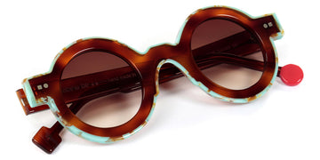 Sabine Be® Be Pop Line Sun SB Be Pop Line Sun 523 41 - Shiny Blond Tortoise / Shiny Marbled Turquoise Sunglasses