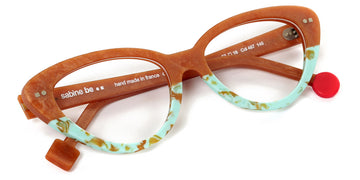 Sabine Be® Be Pretty SB Be Pretty 487 53 - Matt Marbled Rust / Matte Marbled Turquoise Eyeglasses