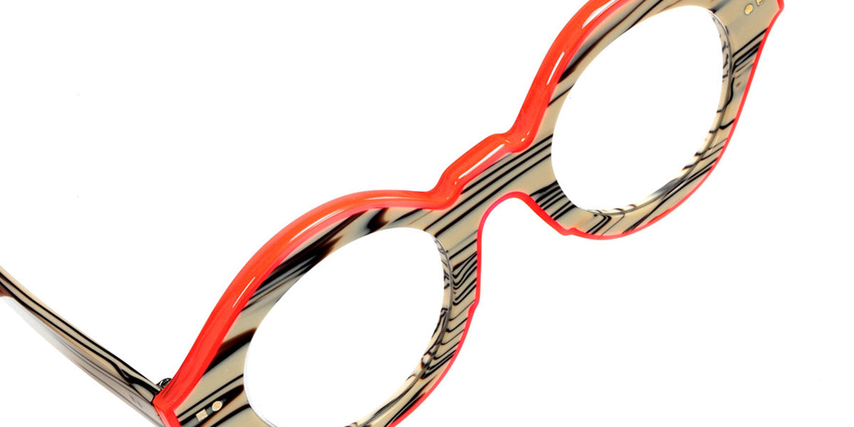 Sabine Be® Be Smile Line SB Be Smile Line 715 46 - Shiny Chocolate Vanilla / Shiny Neon Miami Orange Eyeglasses