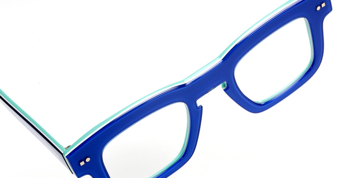 Sabine Be® Be Swag Xl SB Be Swag XL 168 46 - Shiny Translucent Blue Majorelle / White / Shiny Turquoise Eyeglasses