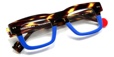 Sabine Be® Be Swag Xl SB Be Swag XL 699 46 - Shiny Dark Veined Tortoiseshell / Matte Majorelle Blue Eyeglasses