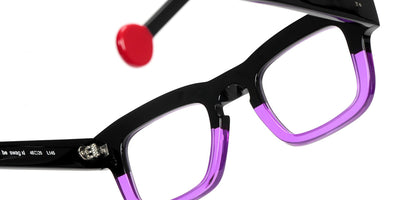 Sabine Be® Be Swag Xl SB Be Swag XL 701 46 - Shiny Black / Shiny Translucent Purple Eyeglasses