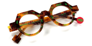 Sabine Be® Be Ten SB Be Ten 649 44 - Shiny Tortoiseshell / Neon Green Eyeglasses