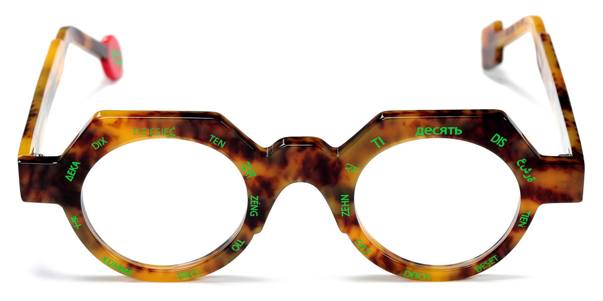 Sabine Be® Be Ten SB Be Ten 649 44 - Shiny Tortoiseshell / Neon Green Eyeglasses